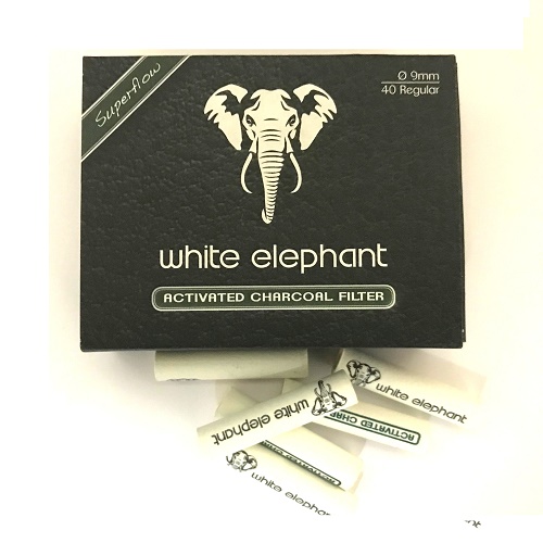 Фильтры для трубок White Elephant, угольные, 9 мм (40 шт.)