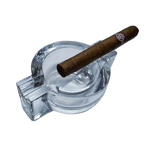 Пепельница для 2 сигар керамическая прозрачная 