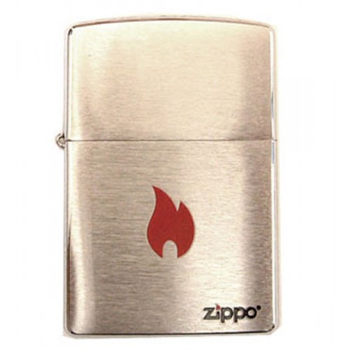 Зажигалка Zippo 200 Flame Brushed Chrome